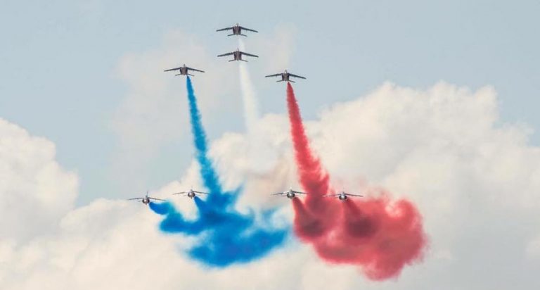 La patrouille de France arrive dans le ciel de Californie