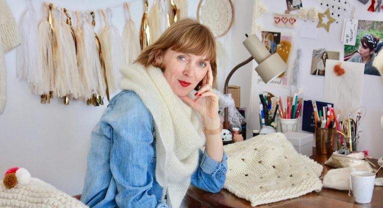 Mlle Sophie, une Française tricoteuse mode à New York