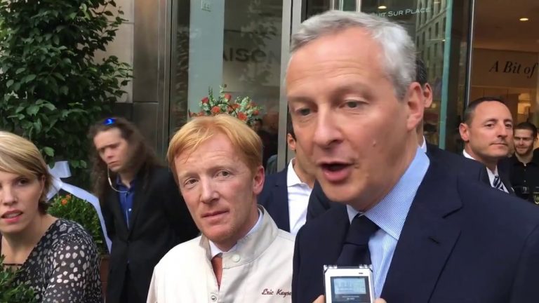 Bruno Le Maire vante le "French Dream" à New York avec Eric Kayser