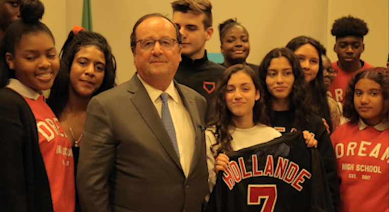 À Harlem, une visite sportive pour François Hollande