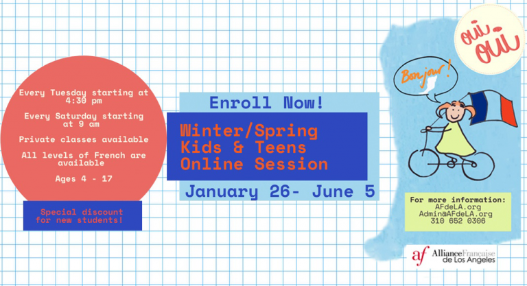 L’Alliance Française de Los Angeles ouvre les inscriptions pour la session Kids 2021 online