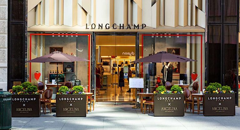 Une terrasse pop-up de Longchamp, Angelina et Fermob à Soho
