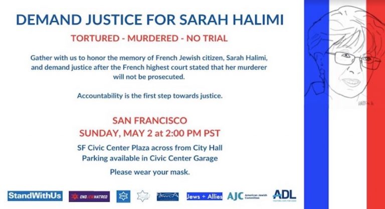 Un rassemblement à la mémoire de Sarah Halimi aura lieu dimanche à San Francisco