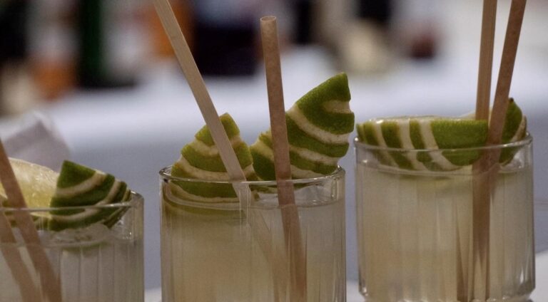 Les pailles françaises en bagasse plongent dans les cocktails américains