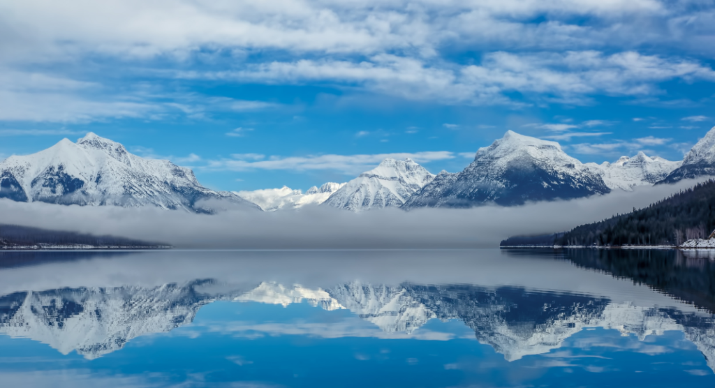 Lac McDonald en hiver