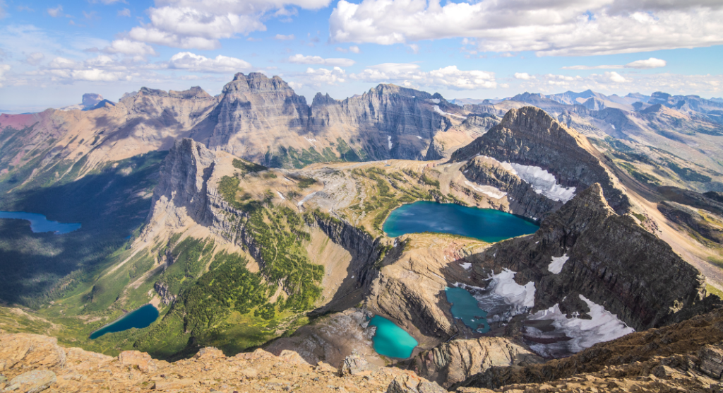 Vue sur les glaciers