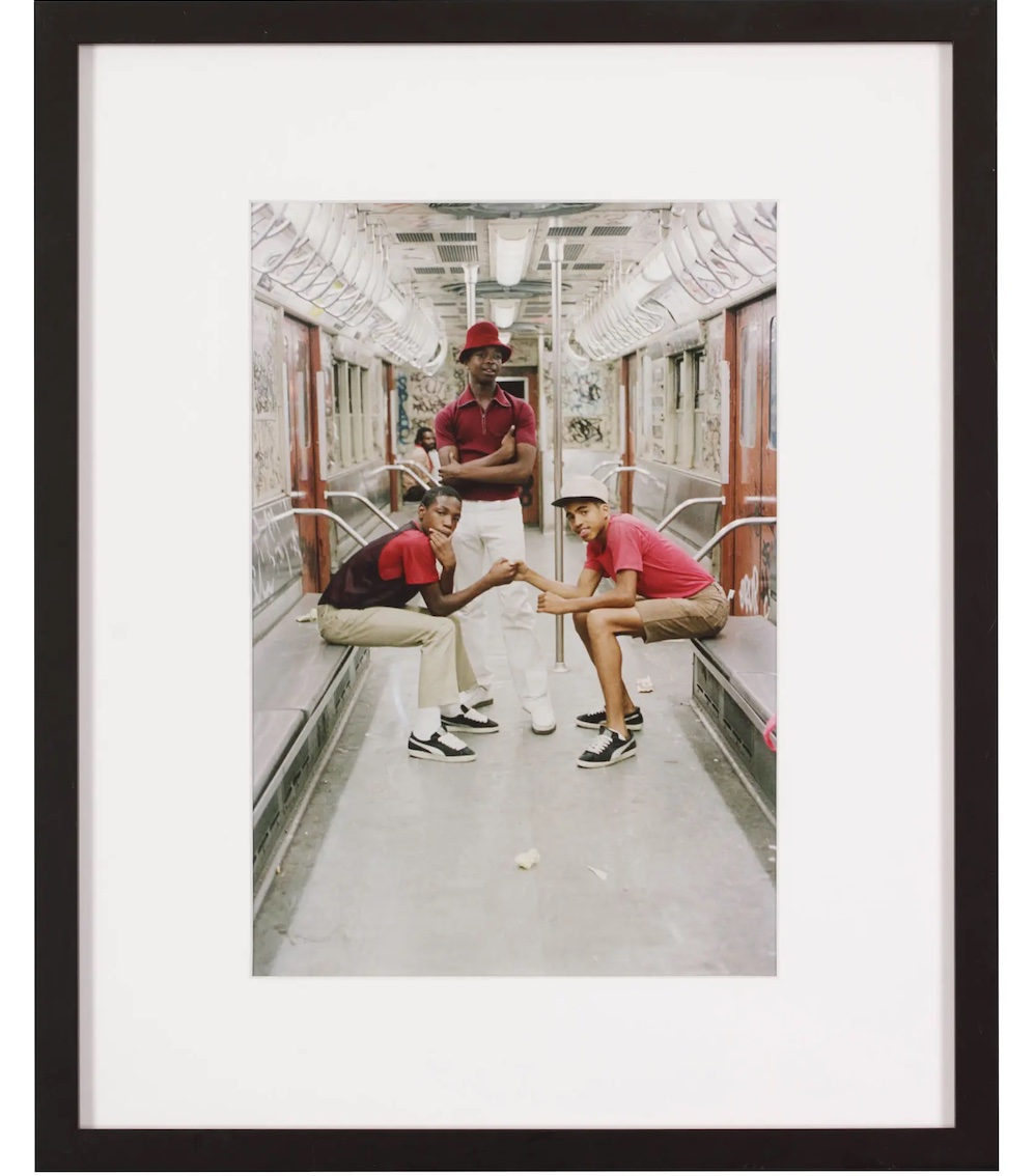 Jamel Shabazz, Trio, Brooklyn, NYC, 1980. The Dean Collection, courtesy of Swizz Beatz and Alicia Keys. © Jamel Shabazz. (Photo: Glenn Steigelman)