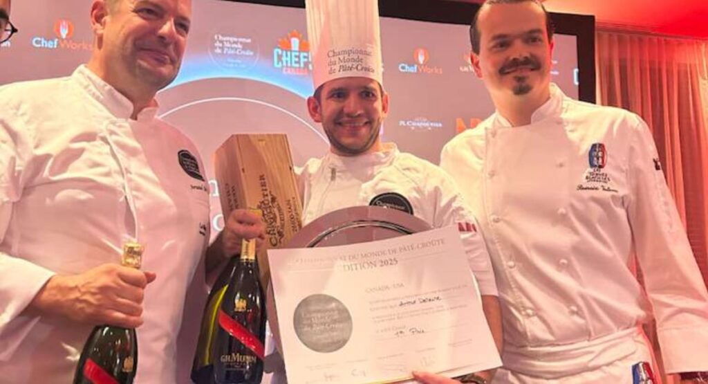 Arthur Dehaine, chef charcuterie chez Boulud, au Championnat du monde de pâté-croûte